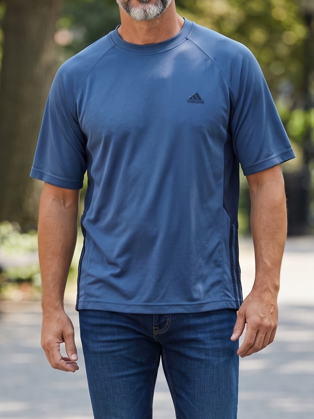adidas Blue Short Sleeve Athletic Tee